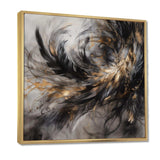 Gold And Black Expressions Of Freedom I - Geometric Canvas Wall Art