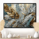 Silver And Gold Expressions Of Freedom I - Geometric Canvas Wall Art