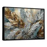 Silver And Gold Expressions Of Freedom I - Geometric Canvas Wall Art