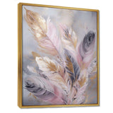 Pink Feather Wanderlust - Floral Canvas Wall Art