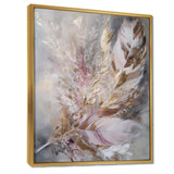 Pink Feather Boho Majesty I - Floral Canvas Wall Art