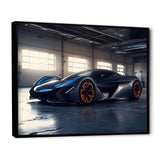 Grey And Orange Rhythms Of Horsepower - Cars American Muscle Canvas Wall Art