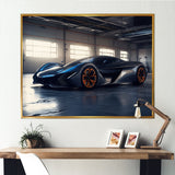 Grey And Orange Rhythms Of Horsepower - Cars American Muscle Canvas Wall Art