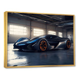 Grey And Orange Rhythms Of Horsepower - Cars American Muscle Canvas Wall Art