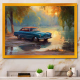 Blue And Yellow Sculpted Speed - Cars American Muscle Canvas Wall Art