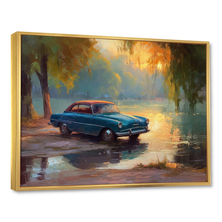 Blue And Yellow Sculpted Speed - Cars American Muscle Canvas Wall Art