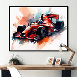 Red And Cream Formula Fury - Cars Race Car Formula 1 Canvas Wall Art