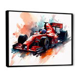 Red And Cream Formula Fury - Cars Race Car Formula 1 Canvas Wall Art