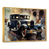 Blue And Brown Iconic Cars - Cars Retro Canvas Wall Art