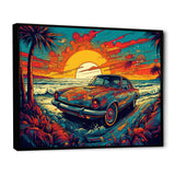 Orange And Blue The Art Of Muscle - Cars American Muscle Canvas Wall Art
