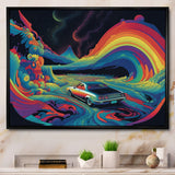 Blue And Orange The Art Of Muscle I - Cars American Muscle Canvas Wall Art