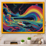 Blue And Orange The Art Of Muscle I - Cars American Muscle Canvas Wall Art