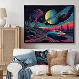 Blue And Purple The Art Of Muscle - Cars American Muscle Canvas Wall Art