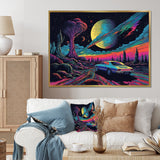 Blue And Purple The Art Of Muscle - Cars American Muscle Canvas Wall Art