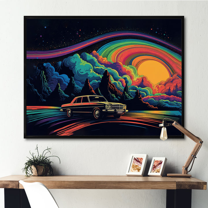 Black And Blue The Art Of Muscle - Cars American Muscle Canvas Wall Art