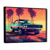 Green And Orange Exquisite Muscle Cars - Cars Off-Road Canvas Wall Art