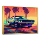 Green And Orange Exquisite Muscle Cars - Cars Off-Road Canvas Wall Art