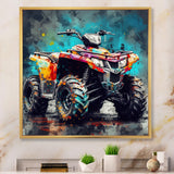 Green And Black Conquering Off road 4x4 - Motorcycle Canvas Wall Art