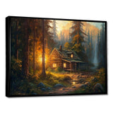 Forest Escape Cabin I - Landscapes Canvas Wall Art