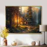 Forest Escape Cabin I - Landscapes Canvas Wall Art