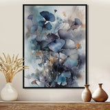 Blue And Flowers Bouquet Interpretation - Floral Canvas Wall Art