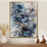 Blue And Flowers Bouquet Interpretation - Floral Canvas Wall Art