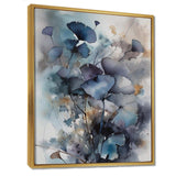 Blue And Flowers Bouquet Interpretation - Floral Canvas Wall Art