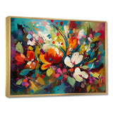 Red Vibrant Garden Symphony III - Floral Canvas Wall Art