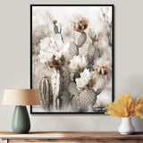 Cream Desert Cactus - Floral Canvas Wall Art