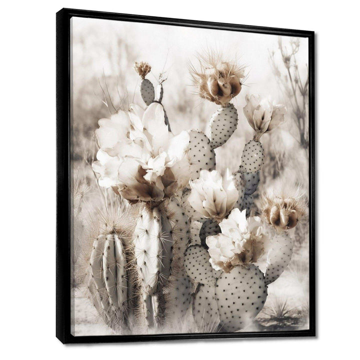 Cream Desert Cactus - Floral Canvas Wall Art
