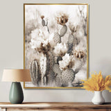 Cream Desert Cactus - Floral Canvas Wall Art