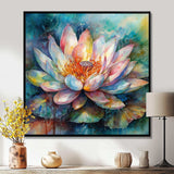 Pink Lotus Floral Dreams II - Floral Canvas Wall Art