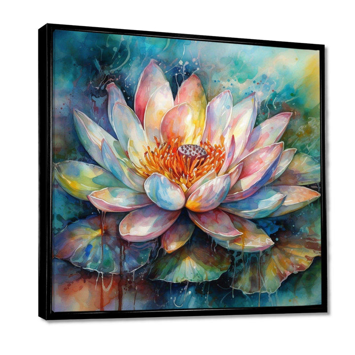 Pink Lotus Floral Dreams II - Floral Canvas Wall Art