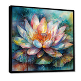 Pink Lotus Floral Dreams II - Floral Canvas Wall Art