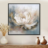 White Lotus Floral Melodies - Floral Canvas Wall Art