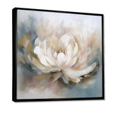 White Lotus Floral Melodies - Floral Canvas Wall Art