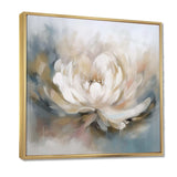 White Lotus Floral Melodies - Floral Canvas Wall Art