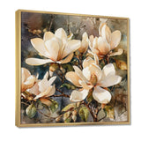 Cream Magnolia Symphony - Floral Canvas Wall Art