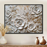 White Roses In Bloom - Floral Canvas Wall Art