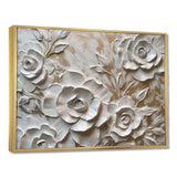 White Roses In Bloom - Floral Canvas Wall Art