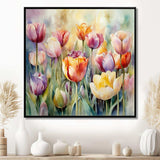 Garden Of Tulips - Floral Canvas Wall Art