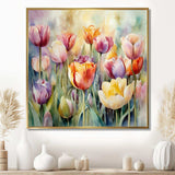 Garden Of Tulips - Floral Canvas Wall Art