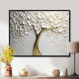 White Orchid Tree Garden Of Branches V - Landscapes Canvas Wall Art