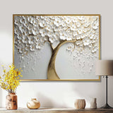 White Orchid Tree Garden Of Branches V - Landscapes Canvas Wall Art