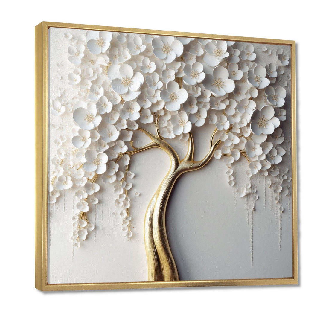 IDesignart White Orchid Tree Garden Of Branches VII - Landscapes Canvas Wall Art