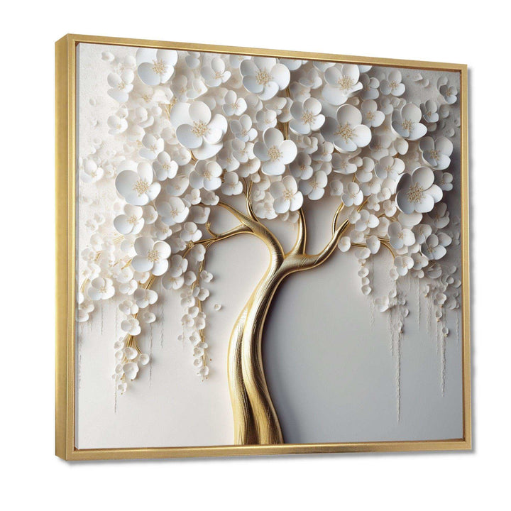 IDesignart White Orchid Tree Garden Of Branches VII - Landscapes Canvas Wall Art