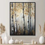 Birch Tree Forest Wonderland V - Landscapes Canvas Wall Art