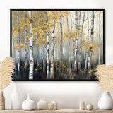 Birch Tree Dense Forest I - Landscapes Canvas Wall Art