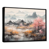 Golden Whispers Of Japon II - Landscapes Canvas Wall Art