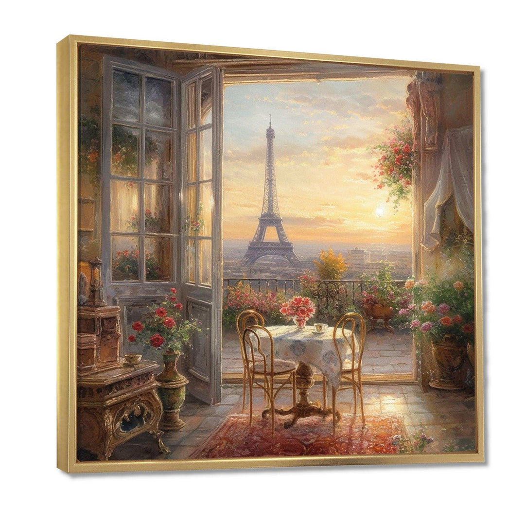 Beautiful Eiffel Tower In Paris II - Cityscapes Canvas Wall Art
